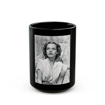 Betty Field #02 (Vintage Female Icon) Black Coffee Mug 15oz - Go Mug Yourself
