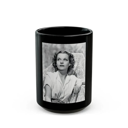 Betty Field #02 (Vintage Female Icon) Black Coffee Mug 15oz - Go Mug Yourself