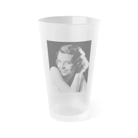 Betty Field #05 (Vintage Female Icon) Frosted Pint Glass 16oz 16oz Frosted - Go Mug Yourself