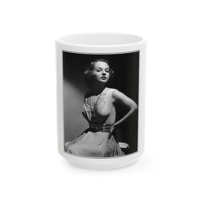 Betty Field #08 (Vintage Female Icon) White Coffee Mug 15oz - Go Mug Yourself