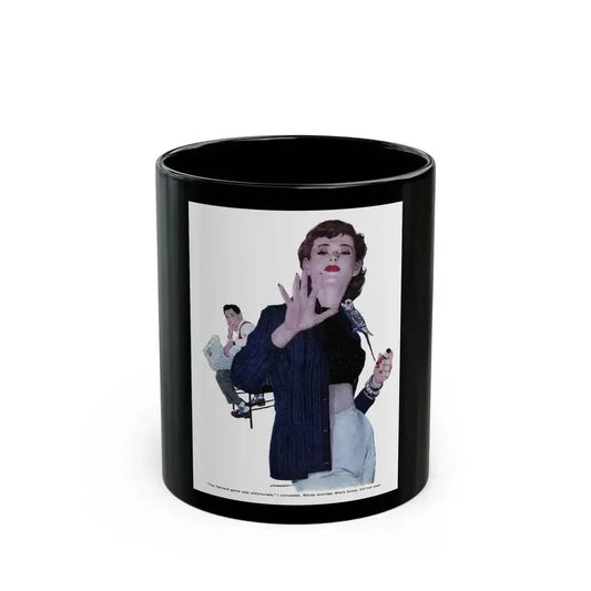 Between The Halves (1), Cosmopolitan, December 1957 - Black Coffee Mug 11oz - Go Mug Yourself