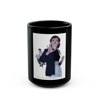 Between The Halves (1), Cosmopolitan, December 1957 - Black Coffee Mug 15oz - Go Mug Yourself