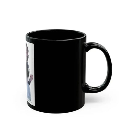 Between The Halves (1), Cosmopolitan, December 1957 - Black Coffee Mug - Go Mug Yourself