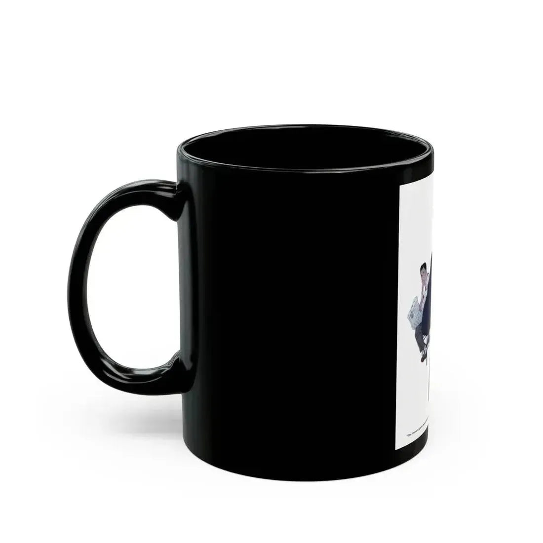 Between The Halves (1), Cosmopolitan, December 1957 - Black Coffee Mug - Go Mug Yourself