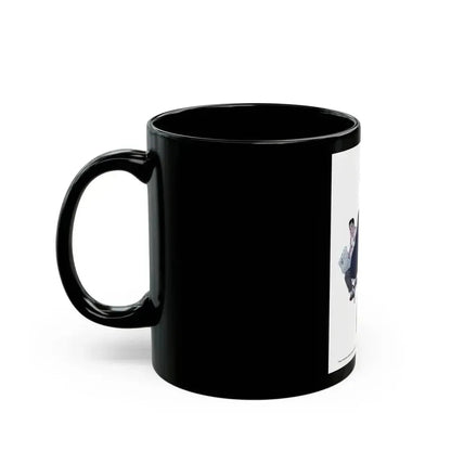 Between The Halves (1), Cosmopolitan, December 1957 - Black Coffee Mug - Go Mug Yourself
