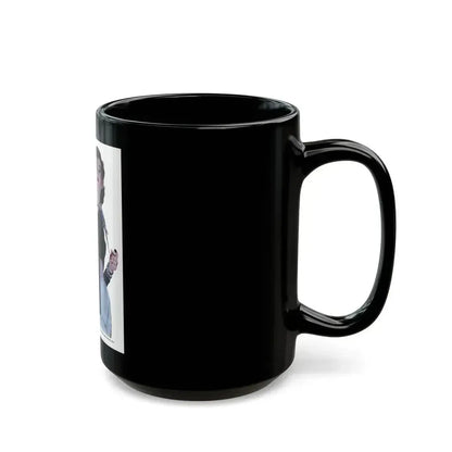 Between The Halves (1), Cosmopolitan, December 1957 - Black Coffee Mug - Go Mug Yourself