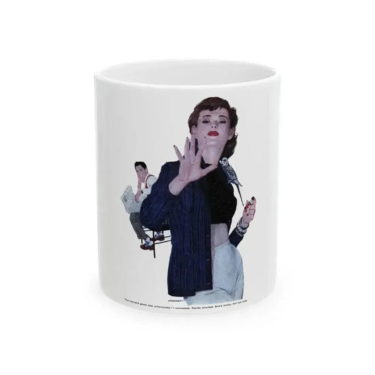 Between The Halves (1), Cosmopolitan, December 1957 - White Coffee Mug 11oz - Go Mug Yourself