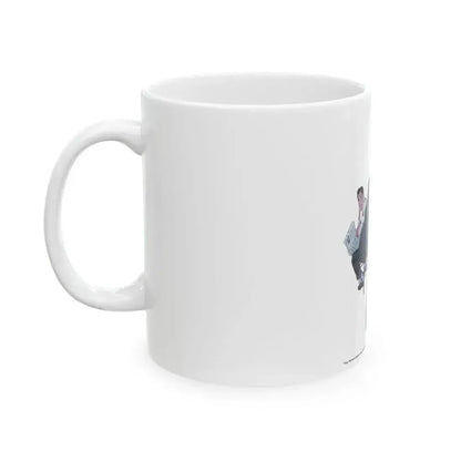 Between The Halves (1), Cosmopolitan, December 1957 - White Coffee Mug - Go Mug Yourself