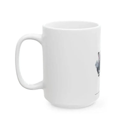 Between The Halves (1), Cosmopolitan, December 1957 - White Coffee Mug - Go Mug Yourself