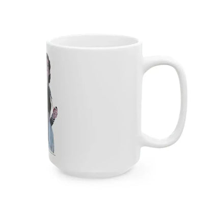 Between The Halves (1), Cosmopolitan, December 1957 - White Coffee Mug - Go Mug Yourself