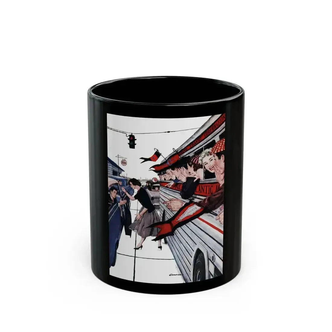 Between The Halves (2), Cosmopolitan, December 1957 - Black Coffee Mug 11oz - Go Mug Yourself