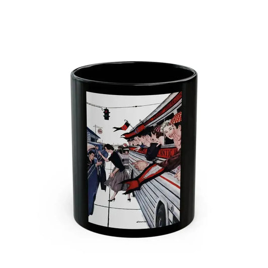 Between The Halves (2), Cosmopolitan, December 1957 - Black Coffee Mug 11oz - Go Mug Yourself