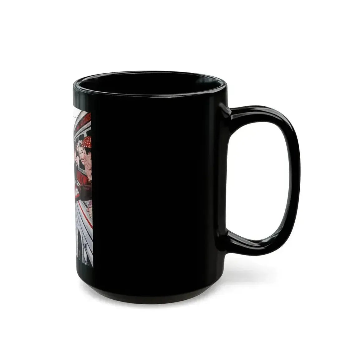 Between The Halves (2), Cosmopolitan, December 1957 - Black Coffee Mug - Go Mug Yourself