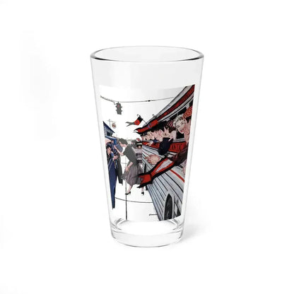 Between The Halves (2), Cosmopolitan, December 1957 (Magazine Illustration) Pint Glass 16oz - Go Mug Yourself