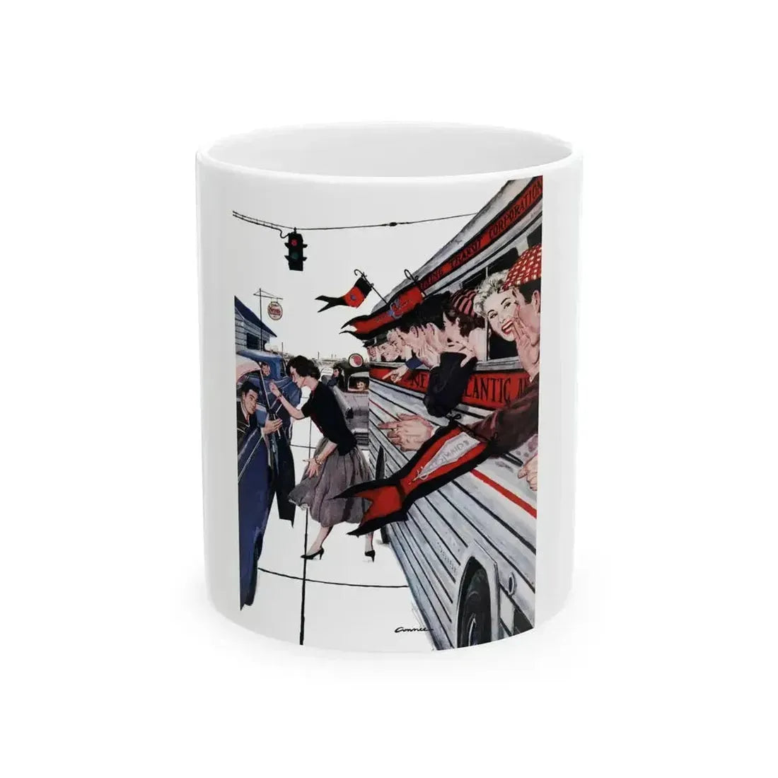 Between The Halves (2), Cosmopolitan, December 1957 - White Coffee Mug 11oz - Go Mug Yourself