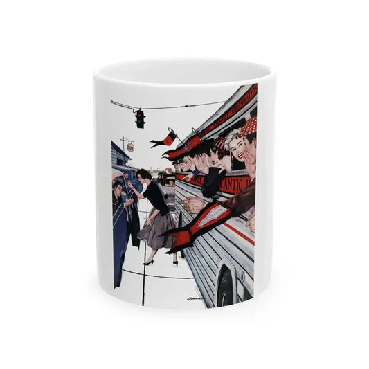 Between The Halves (2), Cosmopolitan, December 1957 - White Coffee Mug 11oz - Go Mug Yourself