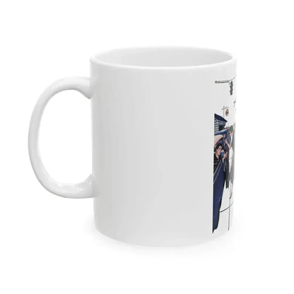 Between The Halves (2), Cosmopolitan, December 1957 - White Coffee Mug - Go Mug Yourself