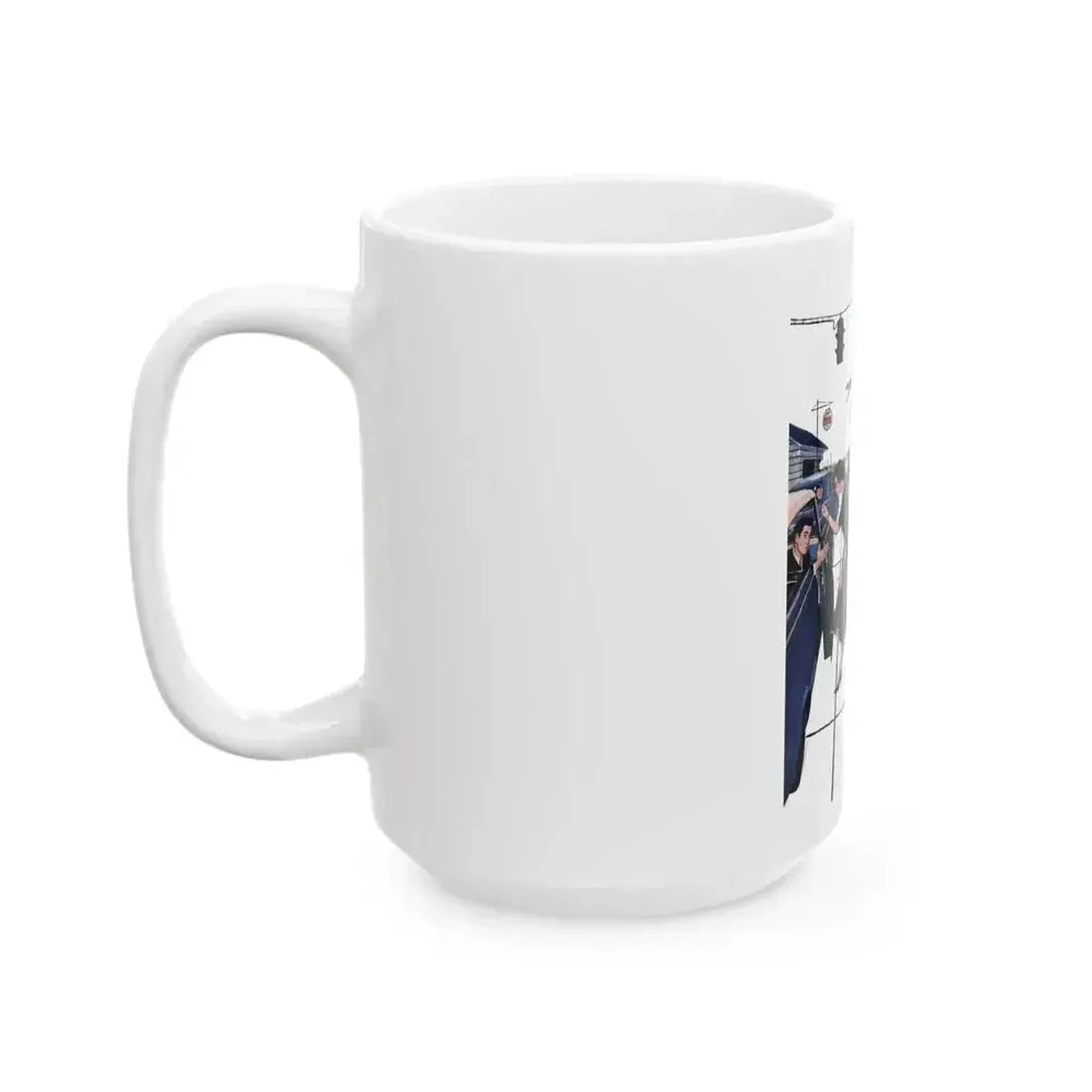 Between The Halves (2), Cosmopolitan, December 1957 - White Coffee Mug - Go Mug Yourself