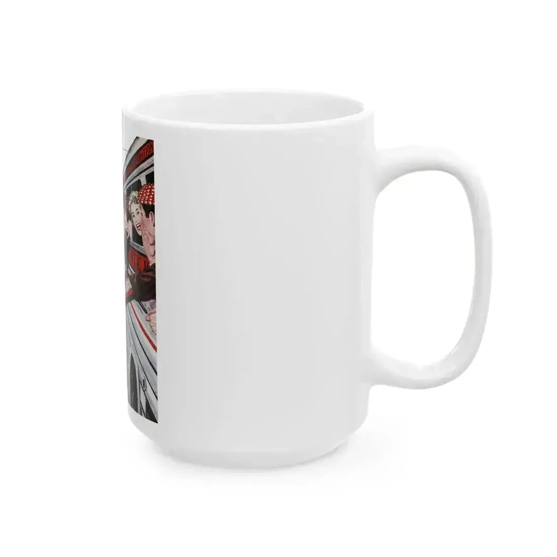 Between The Halves (2), Cosmopolitan, December 1957 - White Coffee Mug - Go Mug Yourself