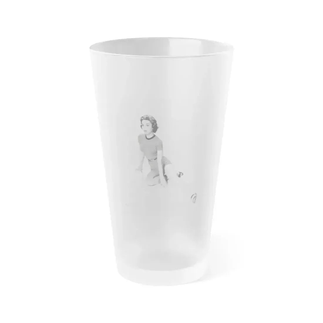 Beverly Garland #01 - 8x10 Vintage B&W Leggy Glamour Promo Photo for ''The Joker Is Wild'' '57 1 (Vintage Female Icon) Frosted Pint Glass 16oz 16oz Frosted - Go Mug Yourself