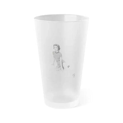 Beverly Garland #01 - 8x10 Vintage B&W Leggy Glamour Promo Photo for ''The Joker Is Wild'' '57 1 (Vintage Female Icon) Frosted Pint Glass 16oz 16oz Frosted - Go Mug Yourself