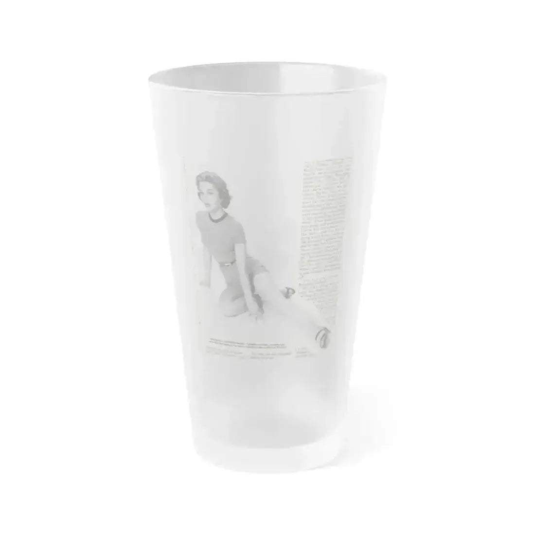 Beverly Garland #01 - 8x10 Vintage B&W Leggy Glamour Promo Photo for ''The Joker Is Wild'' '57 (Vintage Female Icon) Frosted Pint Glass 16oz 16oz Frosted - Go Mug Yourself