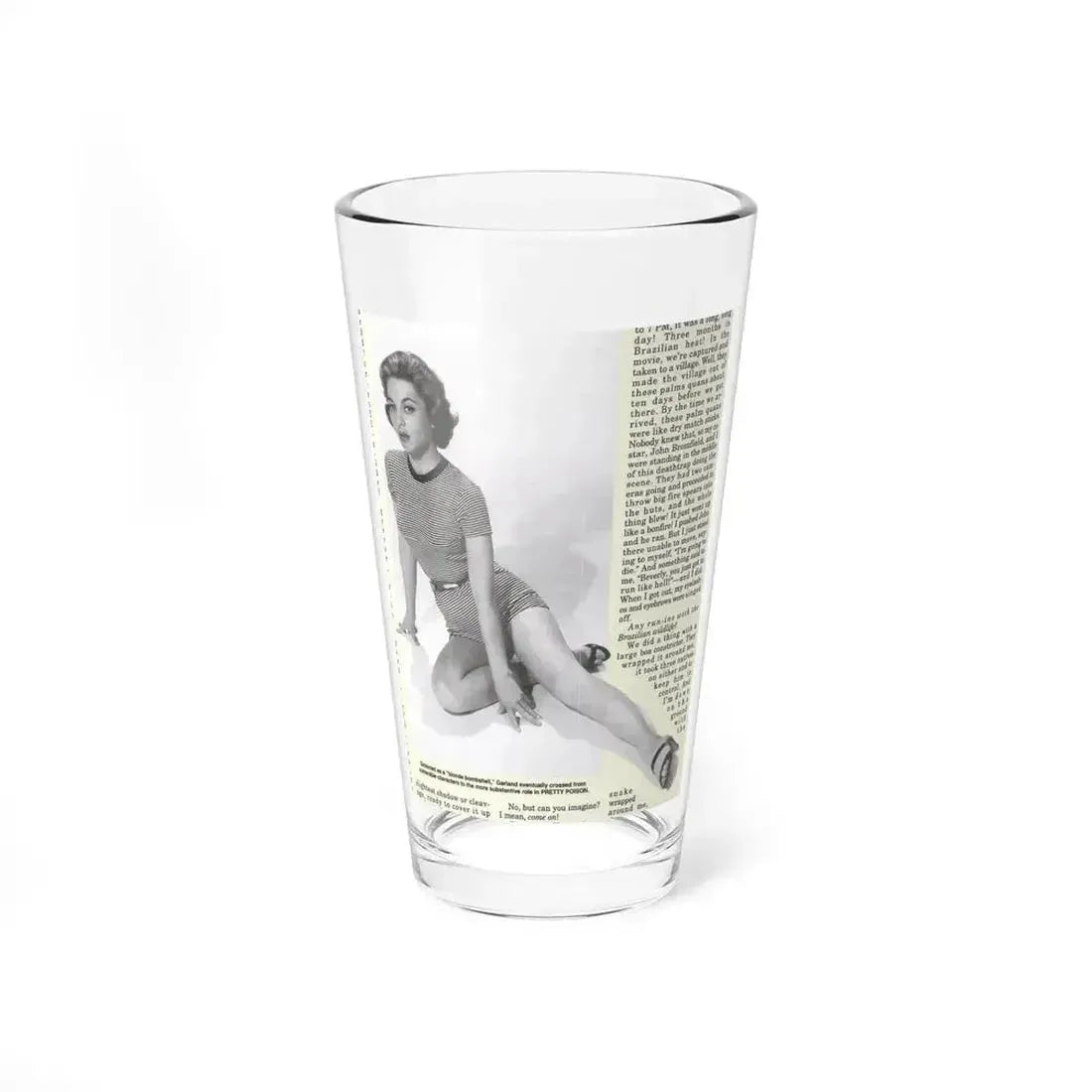 Beverly Garland #01 - 8x10 Vintage B&W Leggy Glamour Promo Photo for ''The Joker Is Wild'' '57 (Vintage Female Icon) Pint Glass 16oz 16oz - Go Mug Yourself