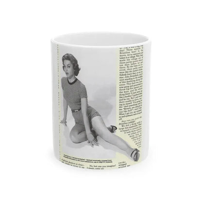 Beverly Garland #01 - 8x10 Vintage B&W Leggy Glamour Promo Photo for ''The Joker Is Wild'' '57 (Vintage Female Icon) White Coffee Mug 11oz - Go Mug Yourself