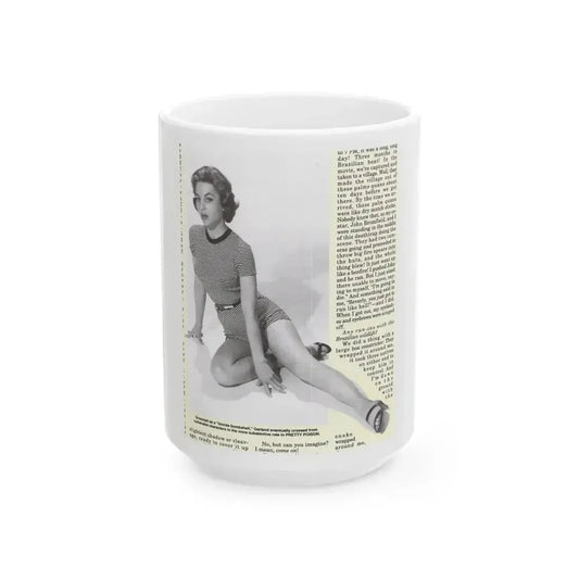 Beverly Garland #01 - 8x10 Vintage B&W Leggy Glamour Promo Photo for ''The Joker Is Wild'' '57 (Vintage Female Icon) White Coffee Mug 15oz - Go Mug Yourself
