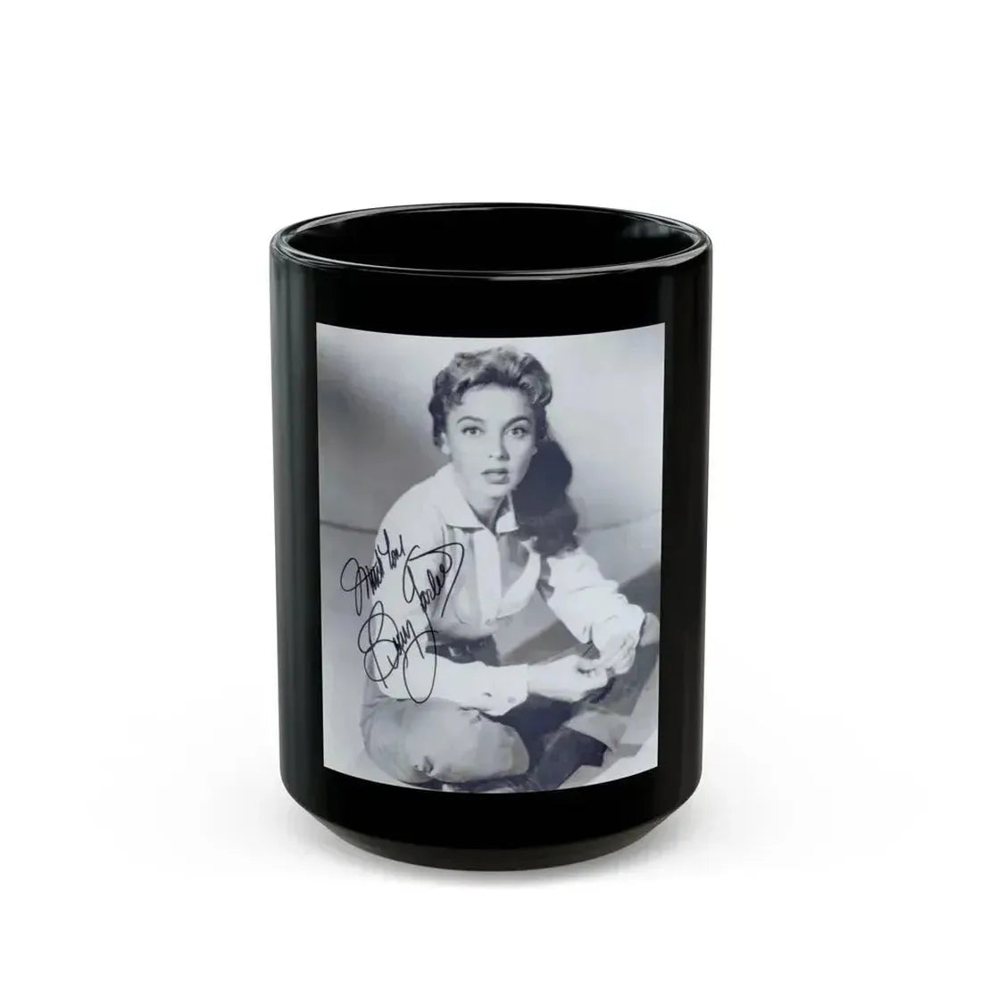 Beverly Garland #02 (Vintage Female Icon) Black Coffee Mug 15oz - Go Mug Yourself