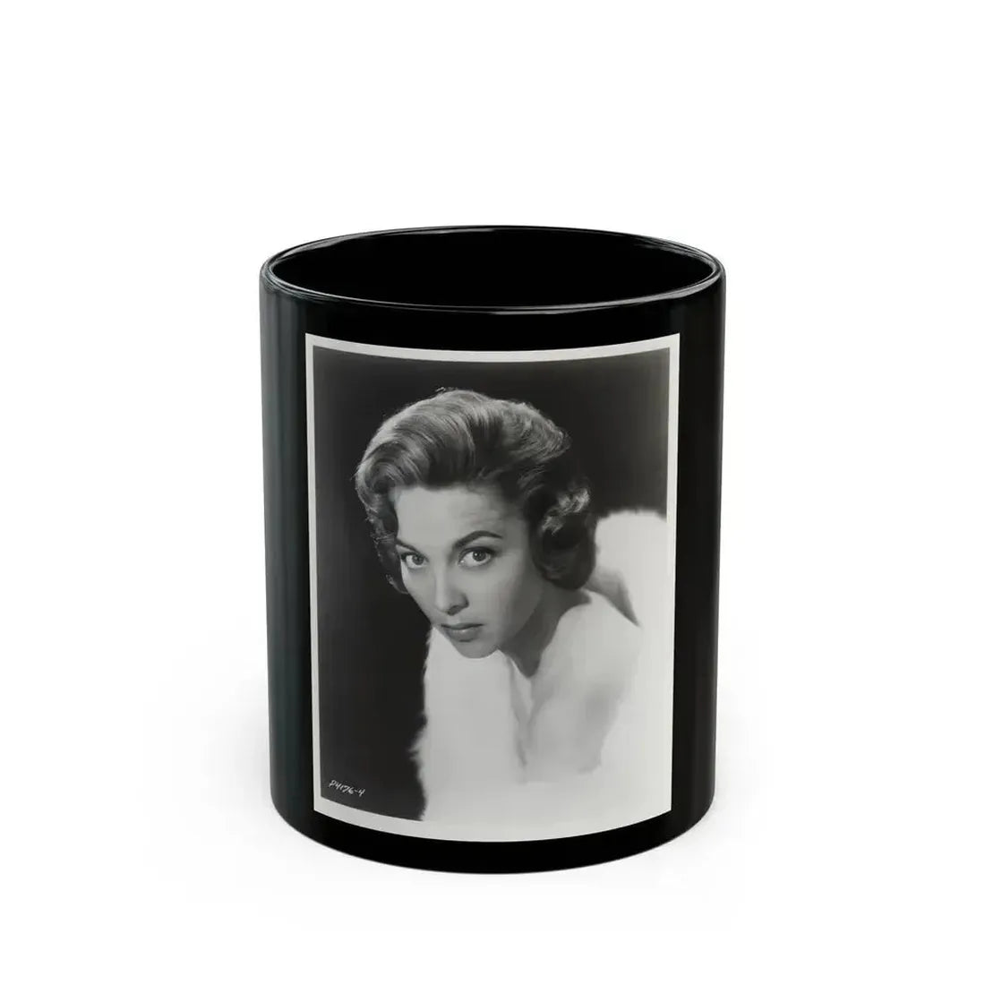 Beverly Garland #03 - 8x10 B&W Glamour Head & Shoulder Photo (Vintage Female Icon) Black Coffee Mug 11oz - Go Mug Yourself