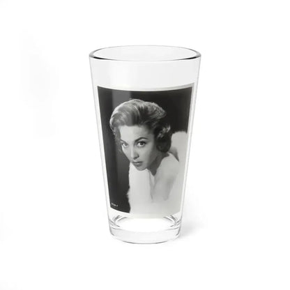 Beverly Garland #03 - 8x10 B&W Glamour Head & Shoulder Photo (Vintage Female Icon) Pint Glass 16oz 16oz - Go Mug Yourself