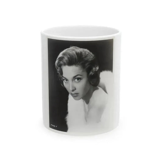 Beverly Garland #03 - 8x10 B&W Glamour Head & Shoulder Photo (Vintage Female Icon) White Coffee Mug 11oz - Go Mug Yourself