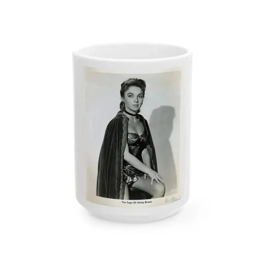 Beverly Garland #07 (Vintage Female Icon) White Coffee Mug 15oz - Go Mug Yourself