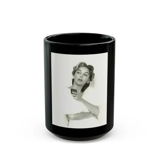 Beverly Garland #104 (Vintage Female Icon) Black Coffee Mug 15oz - Go Mug Yourself