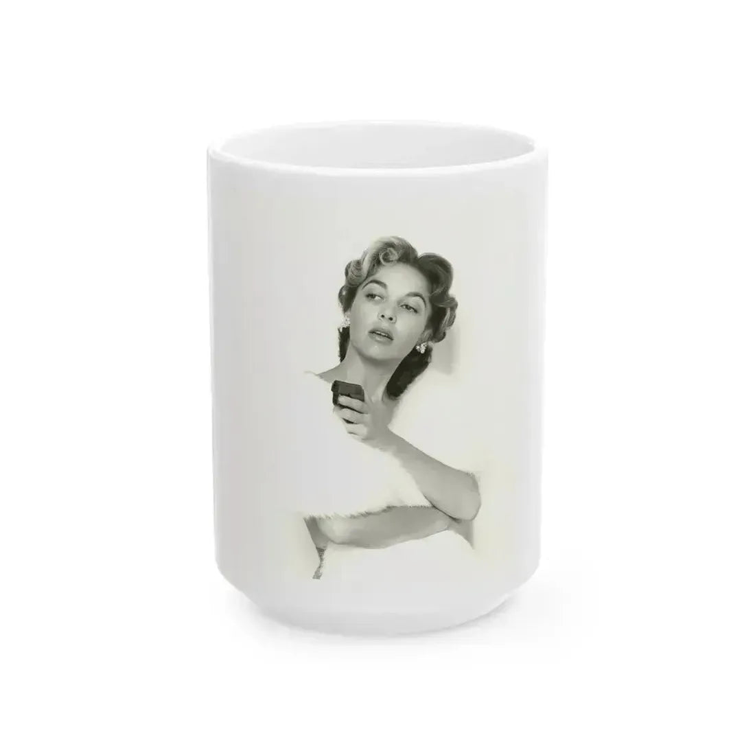 Beverly Garland #104 (Vintage Female Icon) White Coffee Mug 15oz - Go Mug Yourself