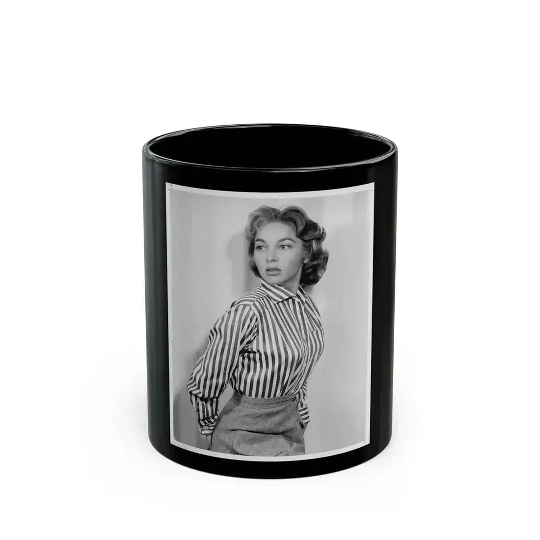 Beverly Garland #105 (Vintage Female Icon) Black Coffee Mug 11oz - Go Mug Yourself