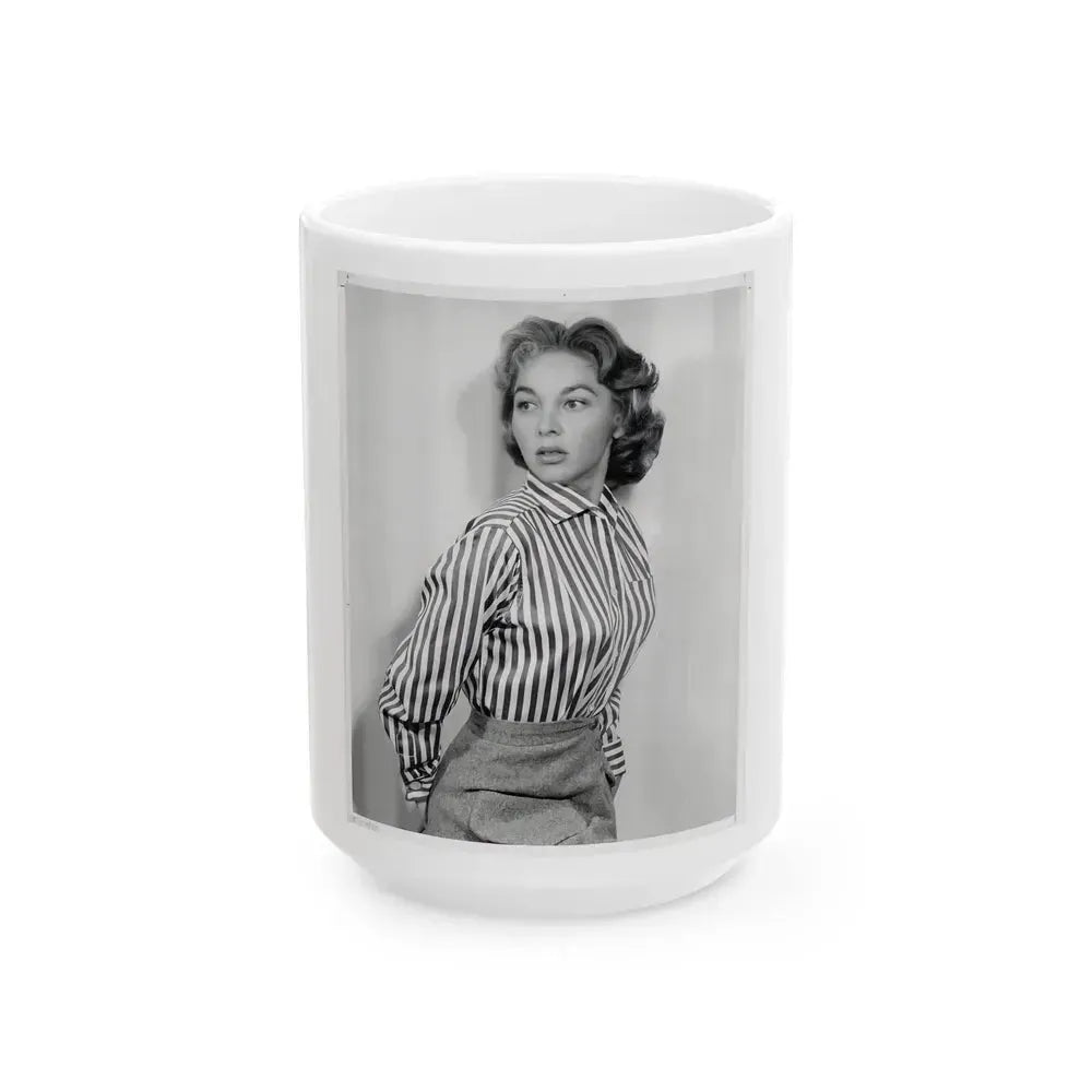 Beverly Garland #105 (Vintage Female Icon) White Coffee Mug 15oz - Go Mug Yourself
