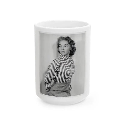 Beverly Garland #105 (Vintage Female Icon) White Coffee Mug 15oz - Go Mug Yourself