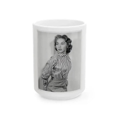 Beverly Garland #105 (Vintage Female Icon) White Coffee Mug 15oz - Go Mug Yourself