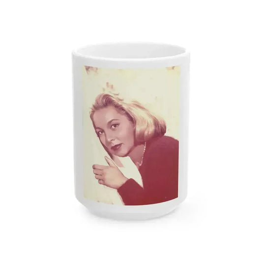 Beverly Garland #106 (Vintage Female Icon) White Coffee Mug 15oz - Go Mug Yourself