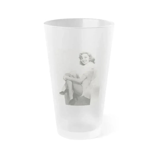 Beverly Garland #107 (Vintage Female Icon) Frosted Pint Glass 16oz 16oz Frosted - Go Mug Yourself