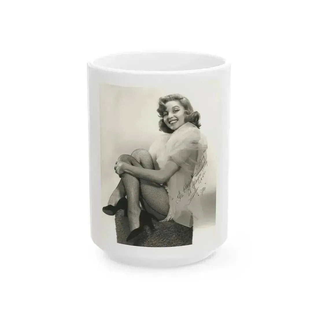 Beverly Garland #107 (Vintage Female Icon) White Coffee Mug 15oz - Go Mug Yourself
