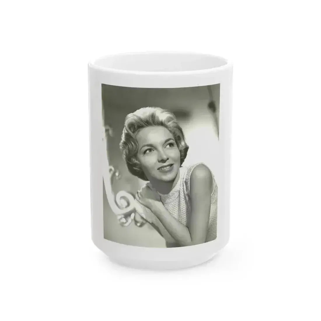 Beverly Garland #109 (Vintage Female Icon) White Coffee Mug 15oz - Go Mug Yourself