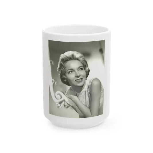 Beverly Garland #109 (Vintage Female Icon) White Coffee Mug 15oz - Go Mug Yourself