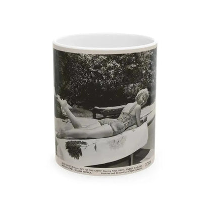 Beverly Garland #110 - 8x10 Vintage B&W 1-Piece Swimsuit Cheesecake Promo Photo from ''Not Of This Earth'' '57 (Vintage Female Icon) White Coffee Mug 11oz - Go Mug Yourself