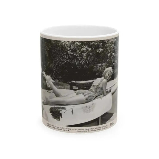 Beverly Garland #110 - 8x10 Vintage B&W 1-Piece Swimsuit Cheesecake Promo Photo from ''Not Of This Earth'' '57 (Vintage Female Icon) White Coffee Mug 11oz - Go Mug Yourself