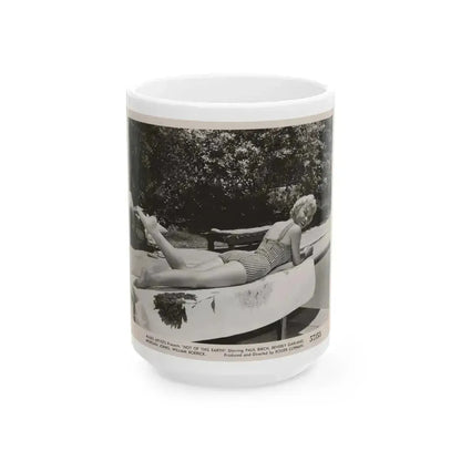 Beverly Garland #110 - 8x10 Vintage B&W 1-Piece Swimsuit Cheesecake Promo Photo from ''Not Of This Earth'' '57 (Vintage Female Icon) White Coffee Mug 15oz - Go Mug Yourself