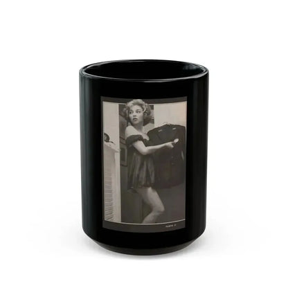 Beverly Garland #121 - Filmfax Mag. Issue #60 Spring '97 - 1 B&W Photo (Vintage Female Icon) Black Coffee Mug 15oz - Go Mug Yourself