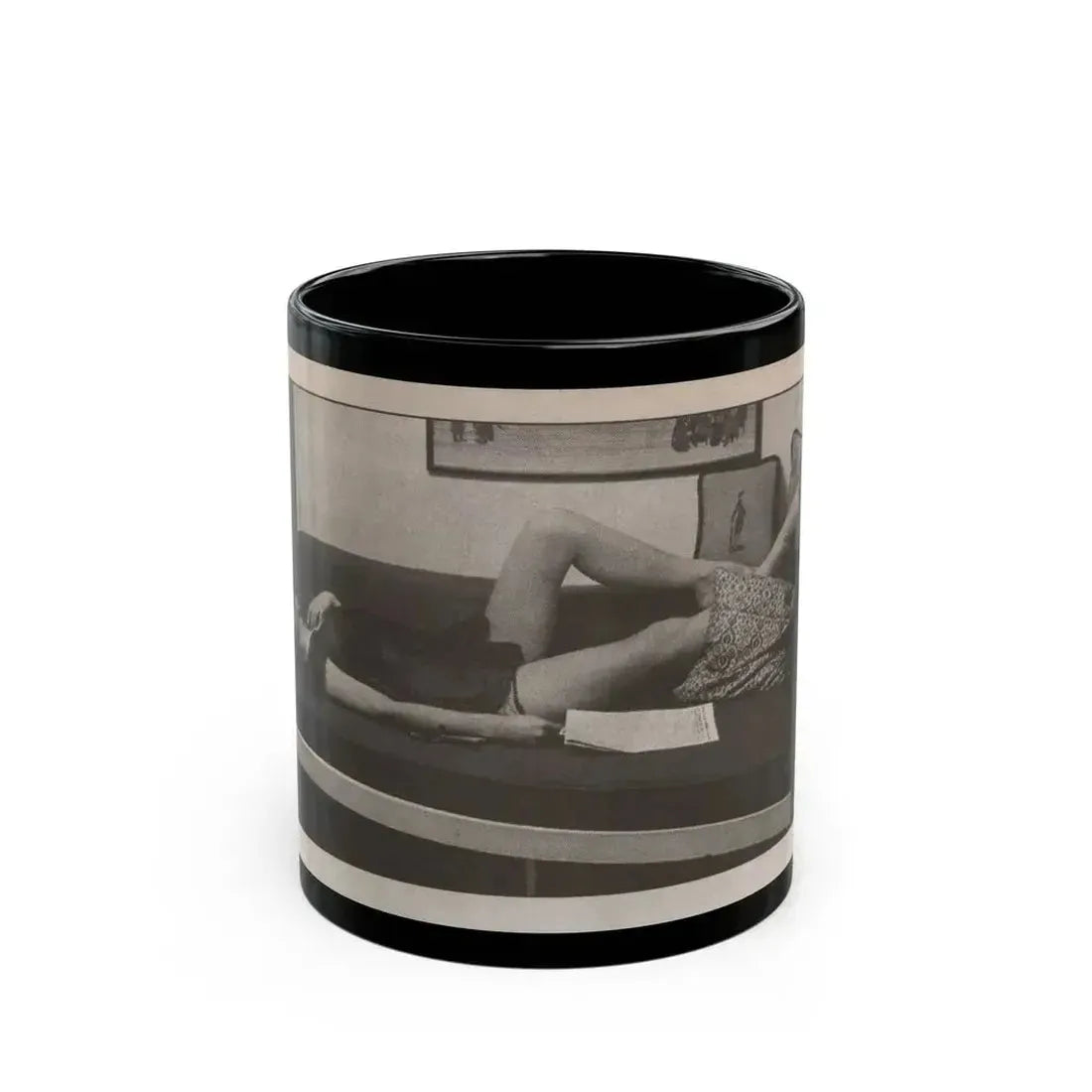 Beverly Garland #122 - Filmfax Mag. Issue #60 Spring '97 - 1 B&W Photo (Vintage Female Icon) Black Coffee Mug 11oz - Go Mug Yourself